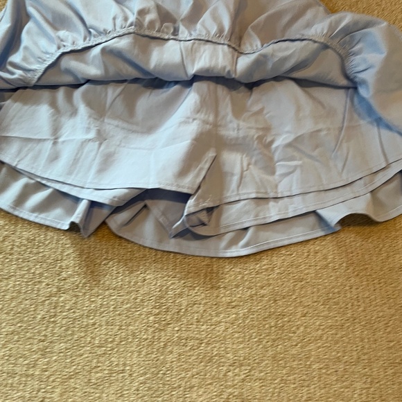 Girls 11-12 Light Blue Skirt With Attached Undershorts - Picture 3 of 7